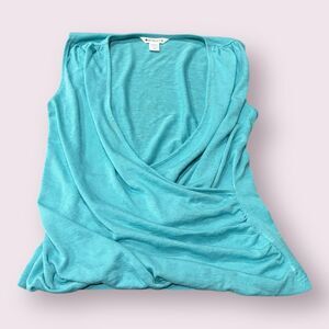 Athleta Breezy Wrap Tank Camisole Top Womens XS Teal Camisole Comfort Activewear